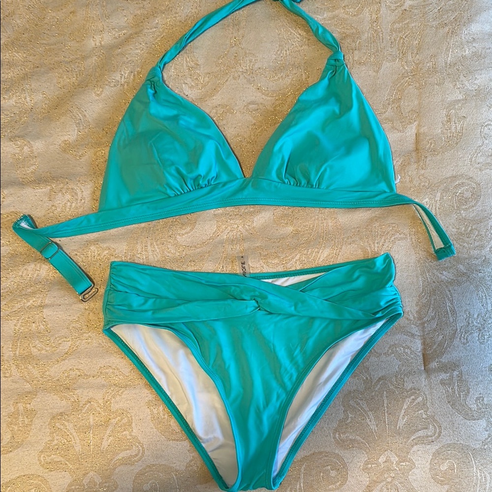 Turquoise Bikini Set- Yonique medium